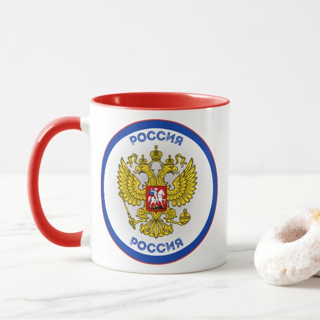 Mug Emblème du patrimoine russe (Avec donut)