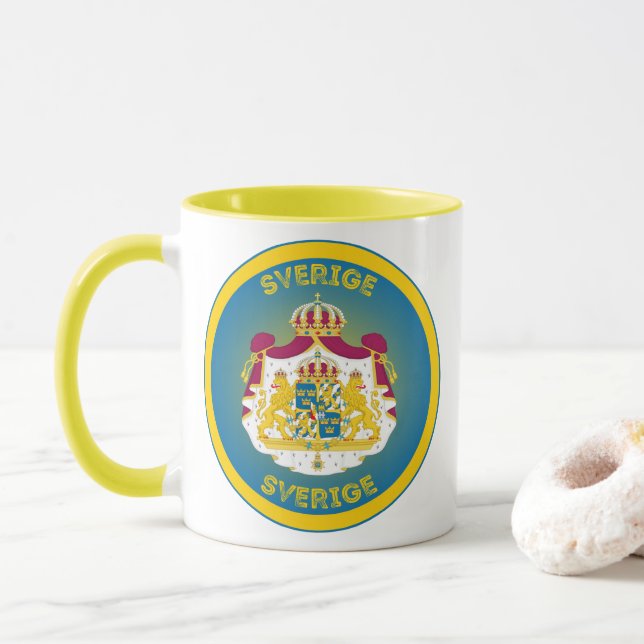 Mug Emblème du patrimoine suédois (Avec donut)