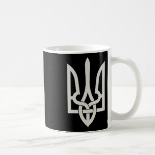Mug Emblème du trident ukrainien Sauver l'Ukraine Rési