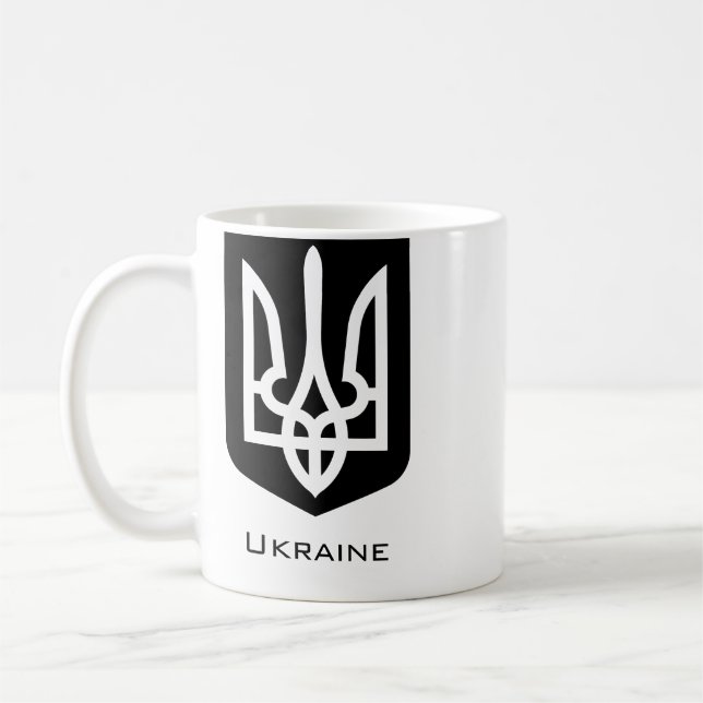 Mug Emblème graphique contemporain Tryzub d'Ukraine (Gauche)