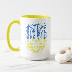 Mug emblème ukrainien trident tryzub dispersant les co
