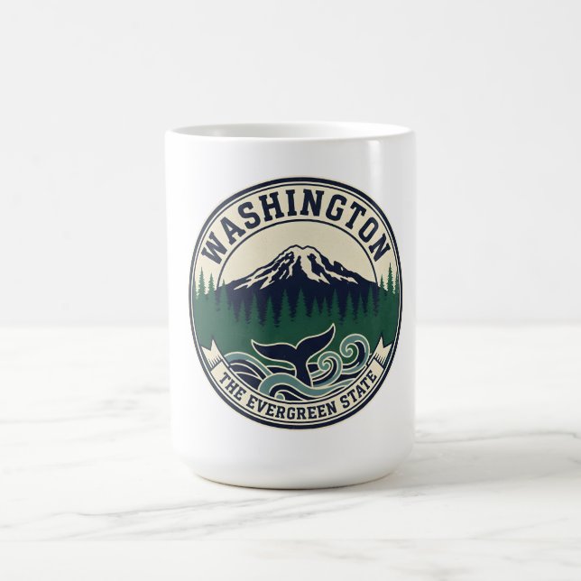 Mug Emblème vintage de l'État de Washington  (Centre)