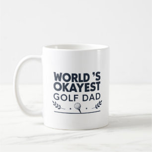 Mug Emblème Vintage Papa Golf Moyen du Monde