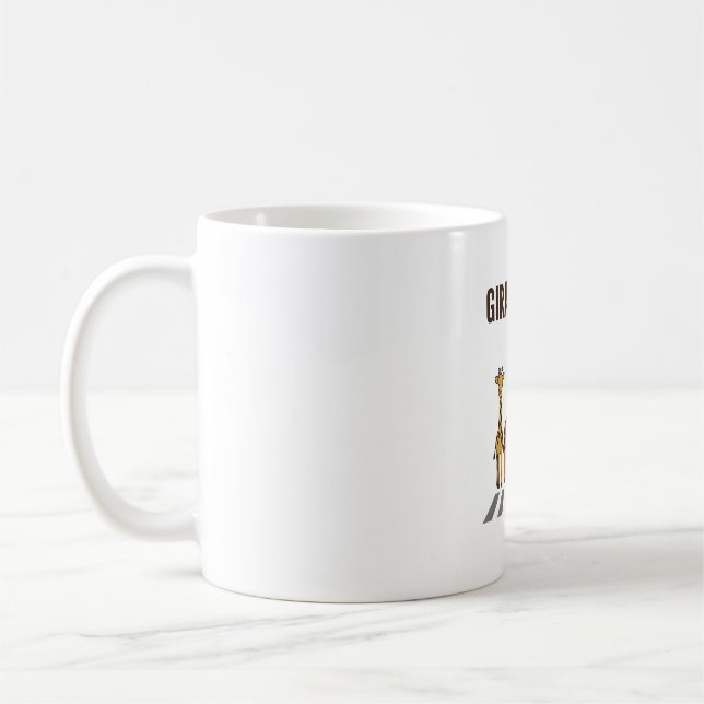 Mug Embouteillage giraffic Drôle de girafe traversant  (Gauche)