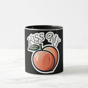 Mug Embrasse ma pêche pêche Fruit drôle