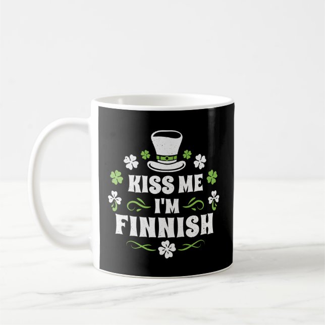 Mug Embrasse-Moi Je Suis Finlandais St Patrick'S Day F (Gauche)