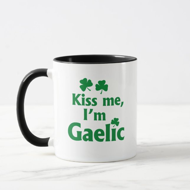 Mug Embrasse-moi, je suis gaélique (Gauche)