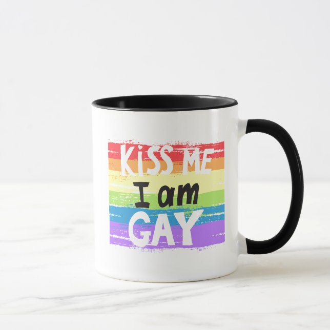 Mug Embrasse-moi je suis gay (Droite)