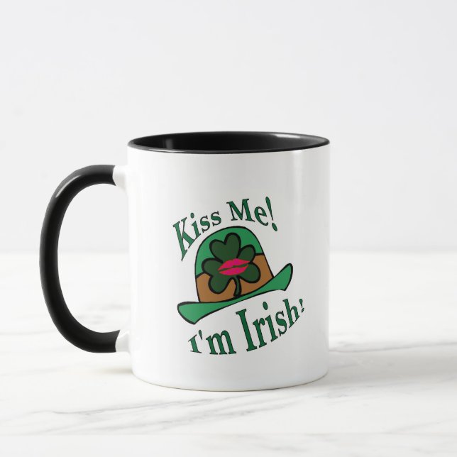Mug Embrasse-moi Je suis irlandais (Gauche)