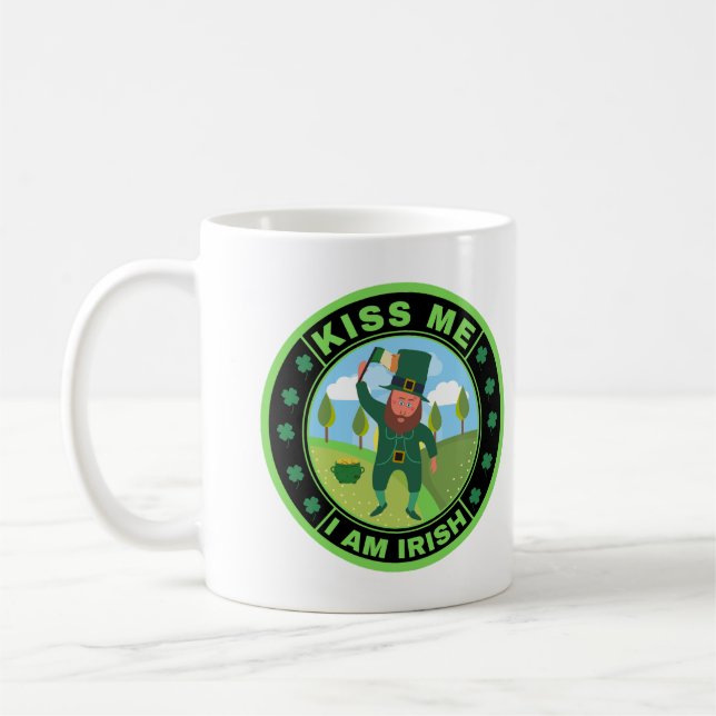 Mug Embrasse-moi Je suis irlandais (Gauche)