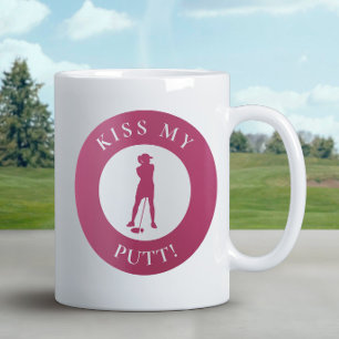 Mug Embrasse Mon Putt Funny Golfer Humour Silhouette r