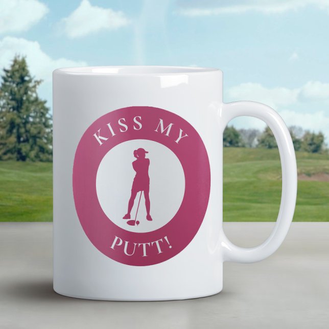 Mug Embrasse Mon Putt Funny Golfer Humour Silhouette r (Créateur téléchargé)