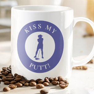 Mug Embrasse Mon Putt Funny Golfer Humour Silhouette V