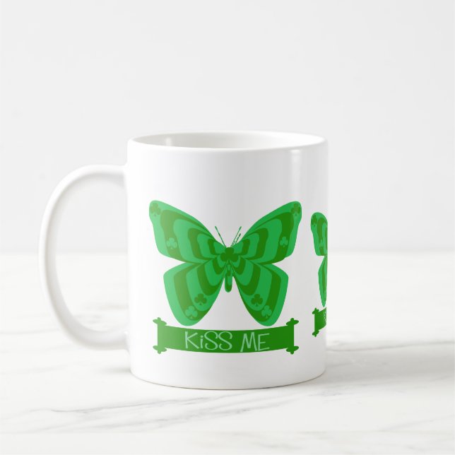 Mug Embrassez-moi papillon irlandais (Gauche)