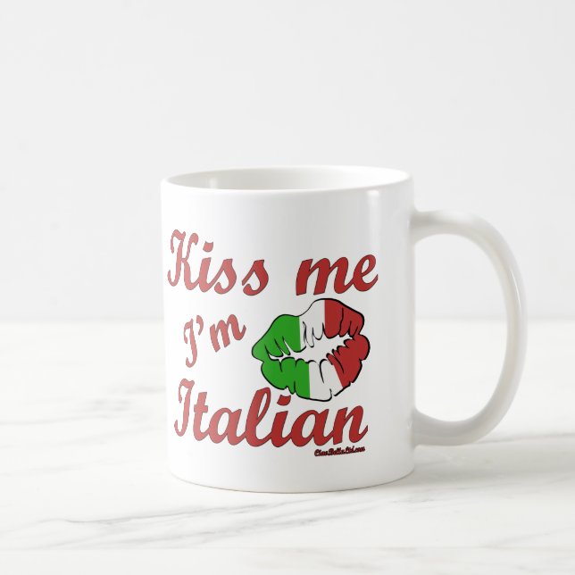 Mug Embrassez-moi que je suis italien (Droite)