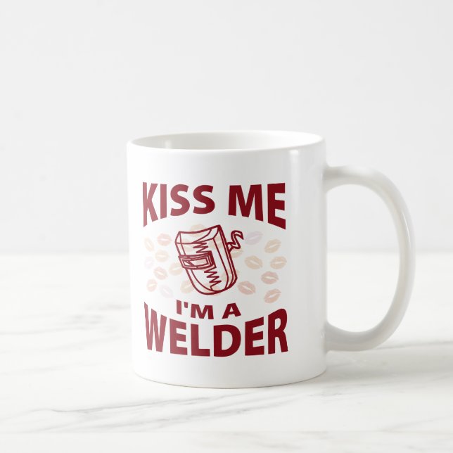 Mug Embrassez-moi que je suis un soudeur (Droite)