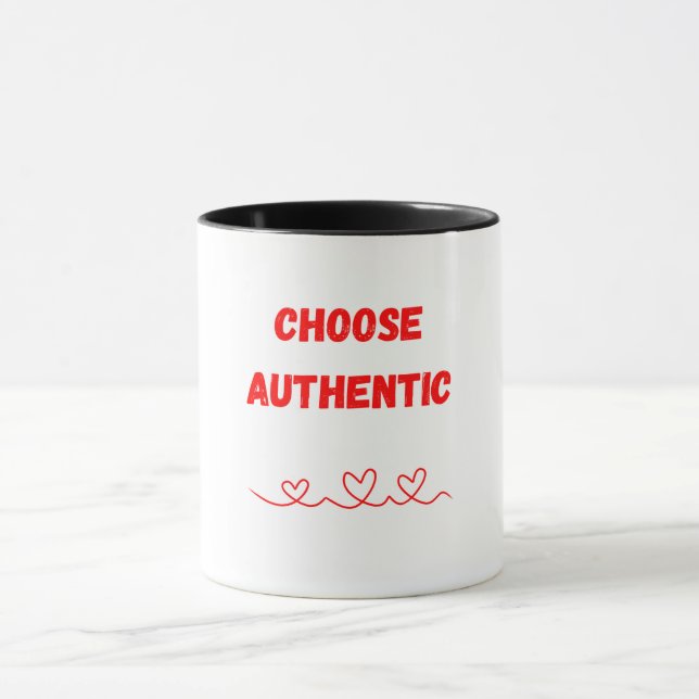 Mug Embrassez votre vrai moi - Choisissez Authentic (Centre)