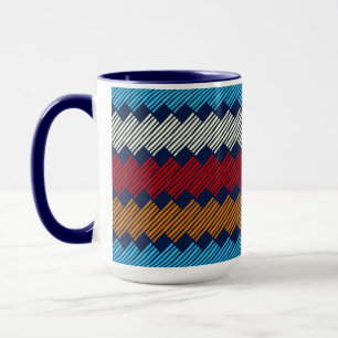 Mug Embroderie de dentelle de Motif Boho ethnique sur