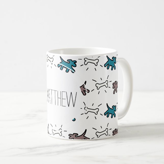 Mug Emerald Chig Bone Graffiti Style Musique personnal (Devant droit)