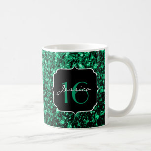 Mug Emerald Green fausse parties scintillant scintille