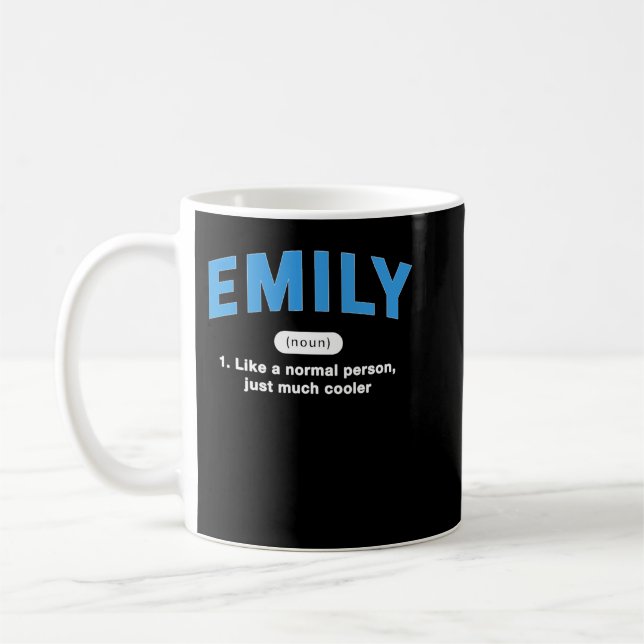 Mug Emily Definition Funny Prénom de l'Humour Pseudo P (Gauche)