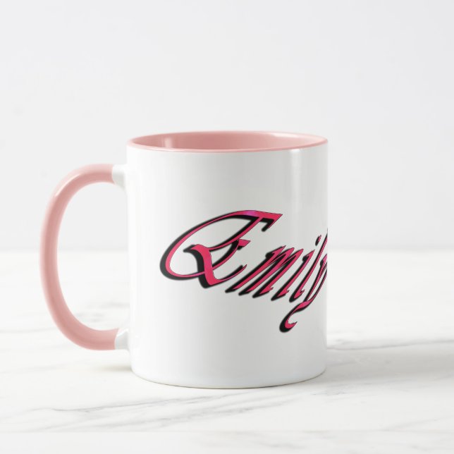 Mug Emily Girls Name Logo, (Gauche)
