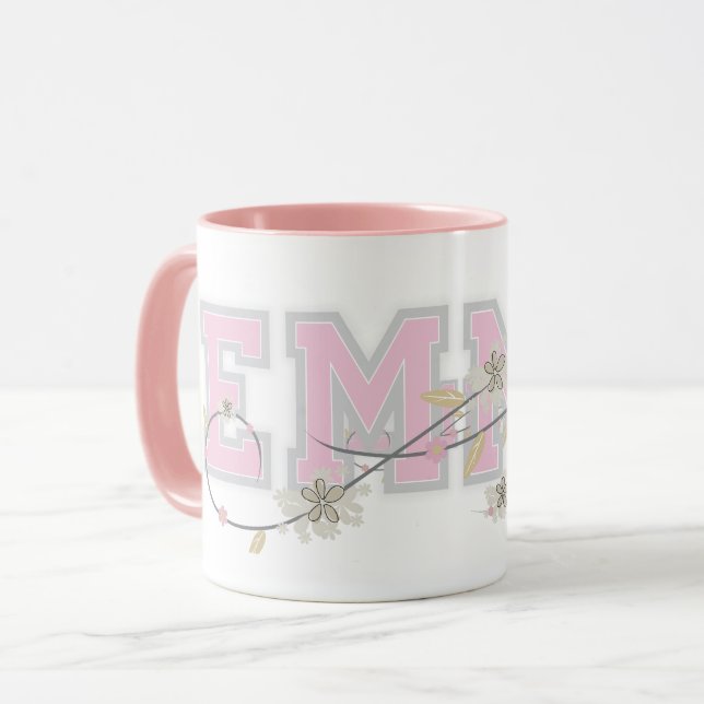 Mug Emma Nom Musique personnalisée (Devant gauche)