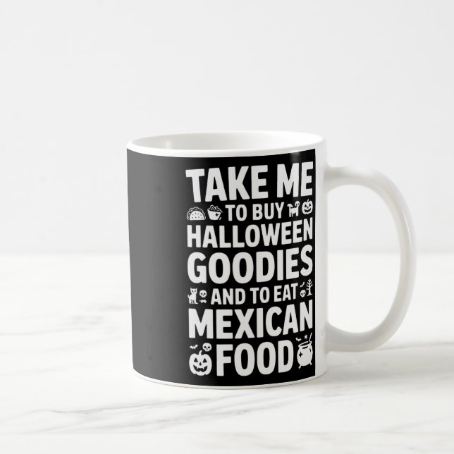 Mug Emmène-moi acheter des friandises Halloween et man (Droite)