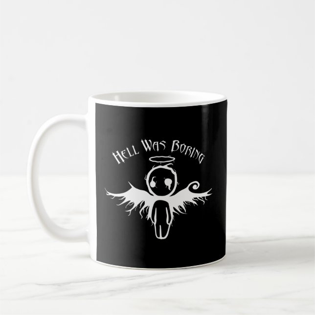 Mug Emo Goth Angel Hell Était Ennuyeux Gothique Occult (Gauche)