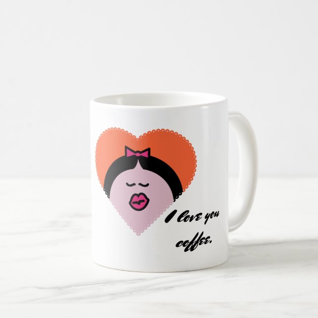 Mug Emoji Bisou (Devant droit)
