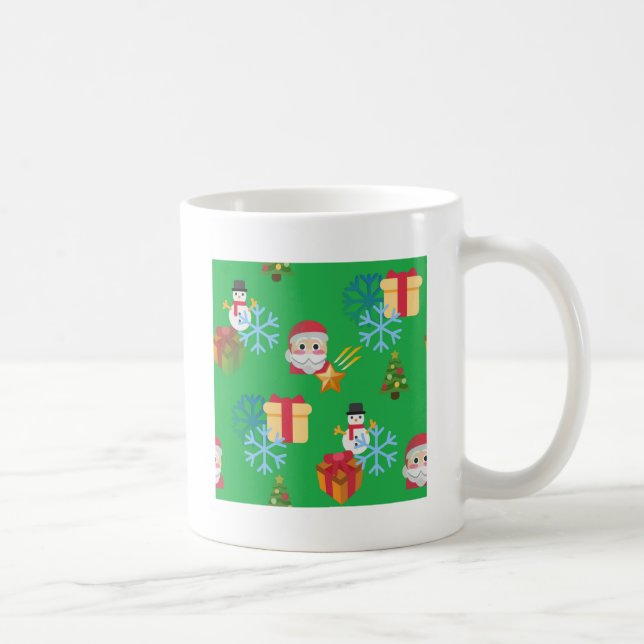 Mug emoji de Noël vert (Droite)