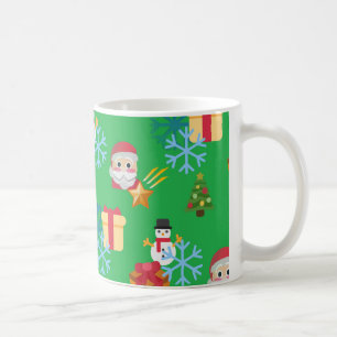 Mug emoji de Noël vert