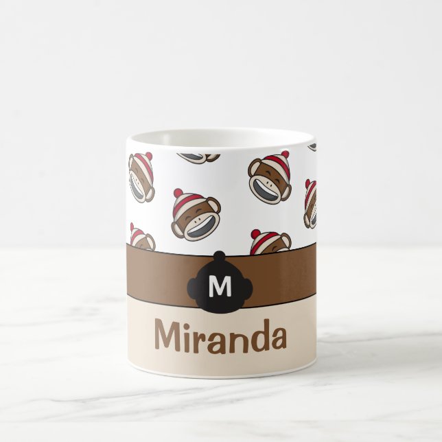 Mug Emoji, singe de gros sourire personnalisé (Centre)