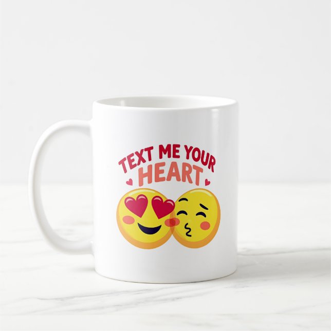 Mug Emoji Valentine's Love Design (Gauche)