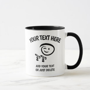 Mug Emoji Winking Face avec Modèle Doodle Fingerguns