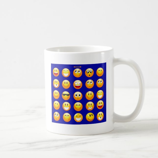 Mug emojis bleu foncé (Droite)