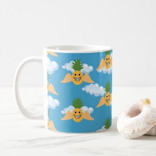 Mug Émojis de visage heureux de fruit souriant d'anana