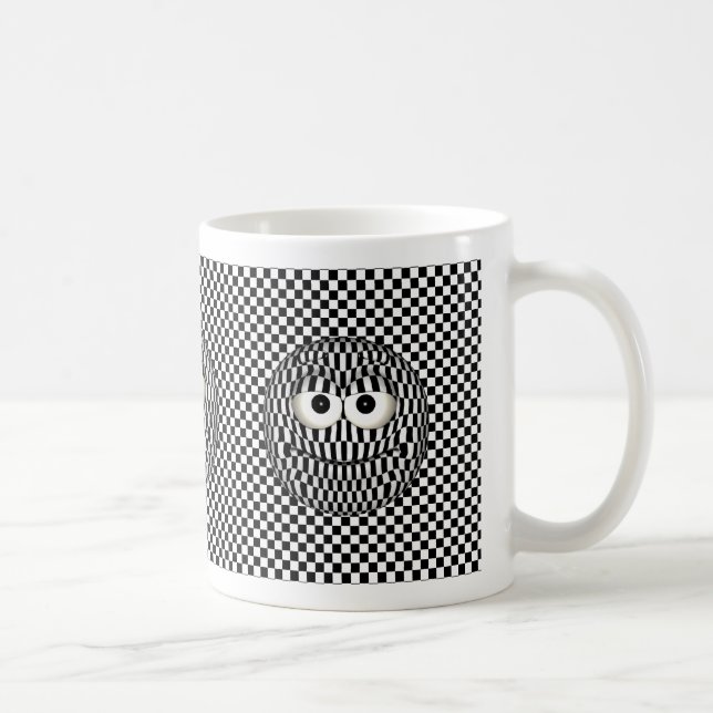 Mug Emoticon noir blanc (Droite)
