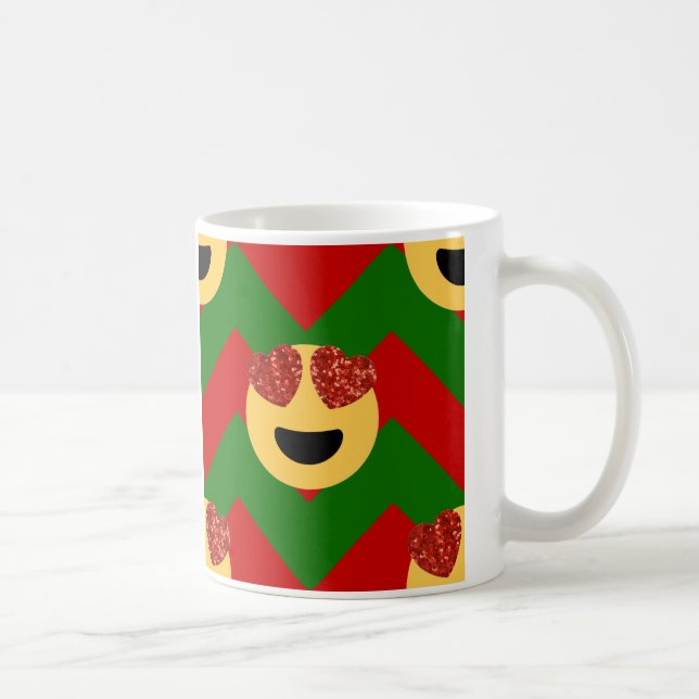 Mug émoticône de coeur de noël (Droite)
