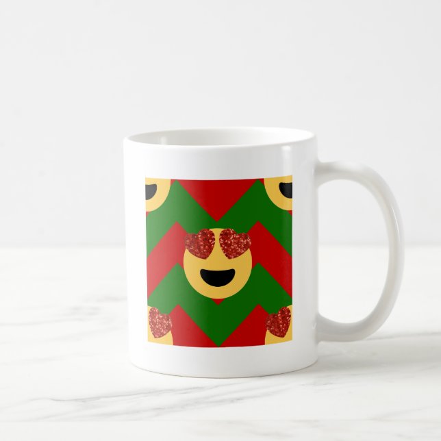 Mug émoticône de coeur de noël (Droite)