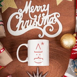 Mug Émoticône drôle Père Noël Mignon Geek Nerd Chocola