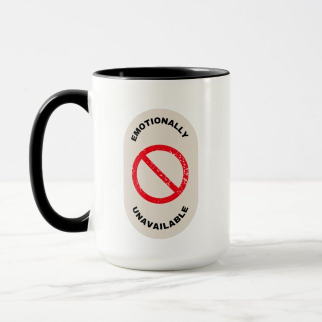 Mug "Emotionally Unavailable" (Gauche)