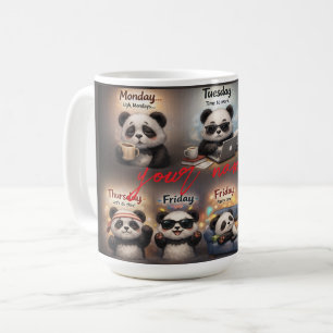 Mug Émotions Réalistes de Panda Mignon pour Chaque Jou