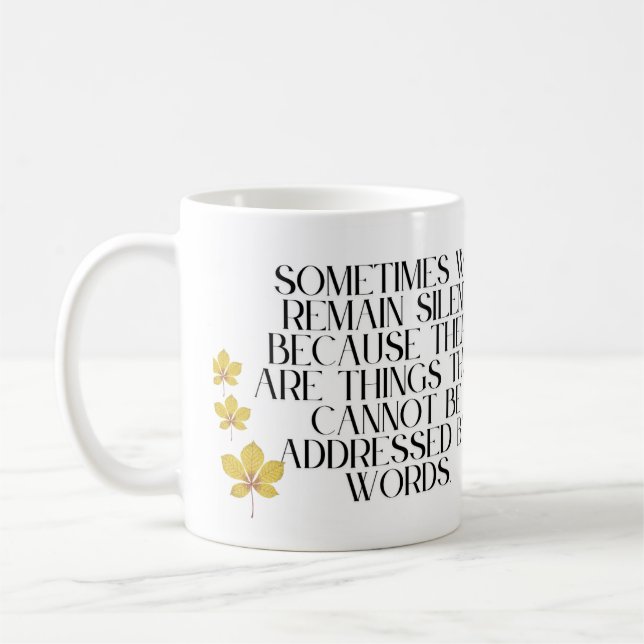 Mug Émotions silencieuses - Citation profonde sur les  (Gauche)