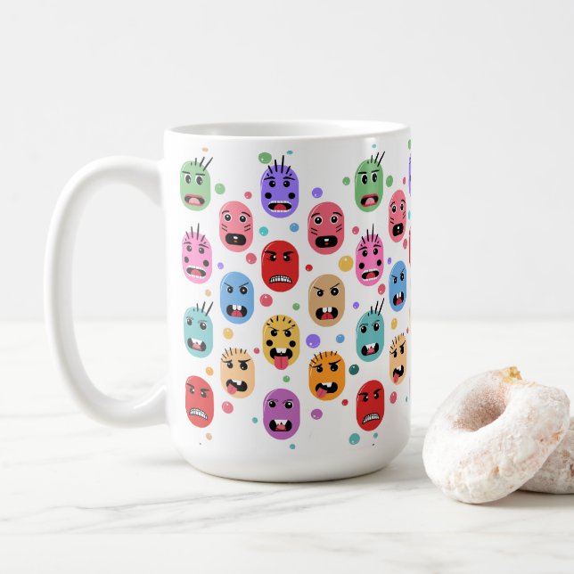 Mug Émotions Visages colorés (Avec donut)