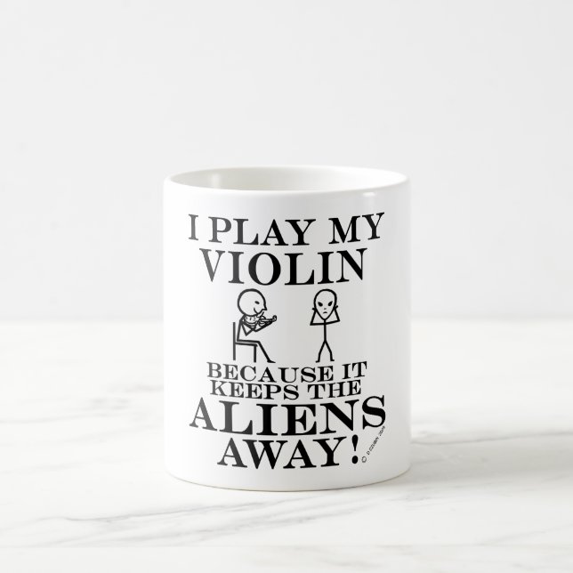 Mug Empêche les Aliens de violon (Centre)