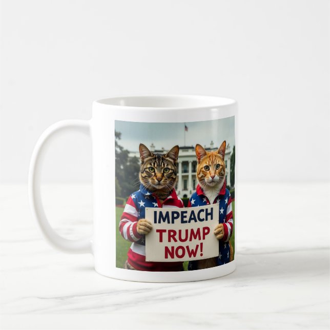Mug Empêchez Trump de s'attaquer au chat (Gauche)