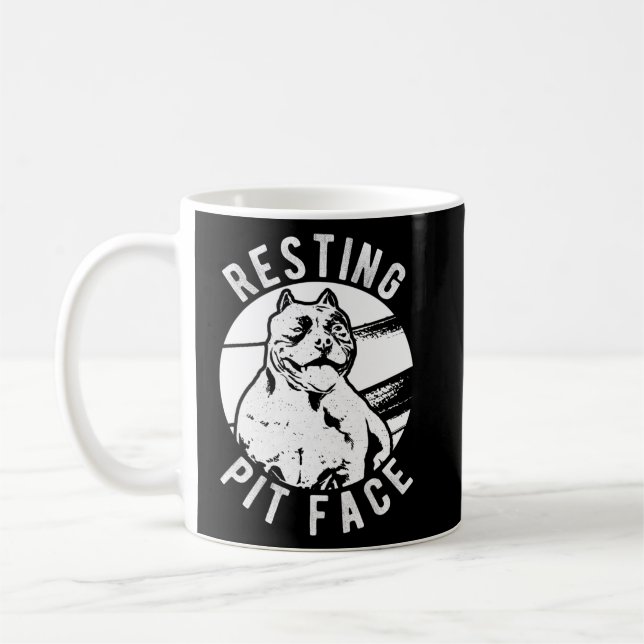 Mug Emplacement Pittie Pitbull de la face de l'animal  (Gauche)
