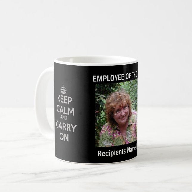 Mug Employé de la conception de récompense d'année du (Devant gauche)