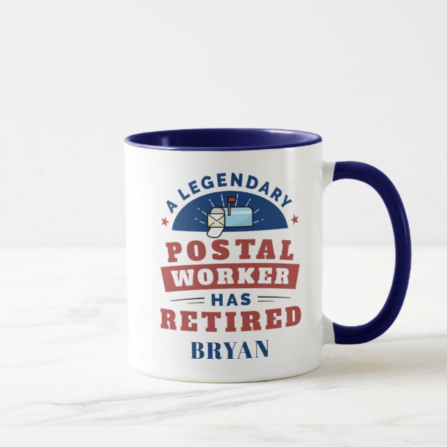 Mug Employé de poste retraité Mailman Gardien de retra (Droite)